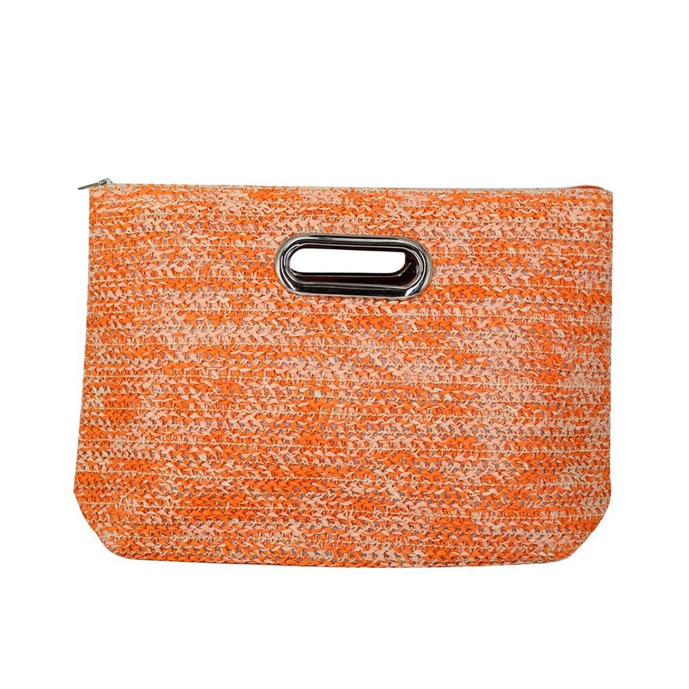 Top Handle Straw Clutch - Picture 3 of 3